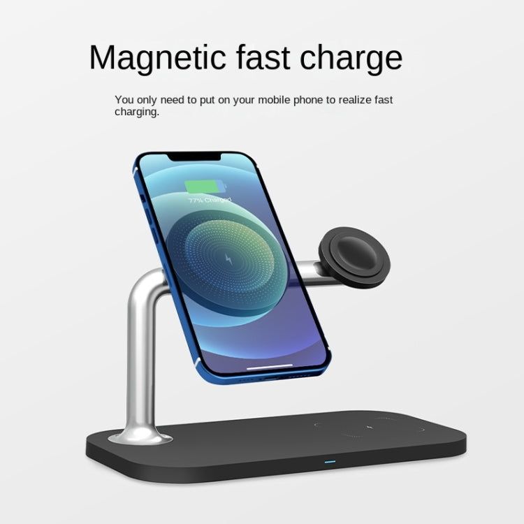 3 In 1 Magnetic Wireless Charger For iPhone12/13/14/15/16&iWatch&AirPods, 3 In 1 Black