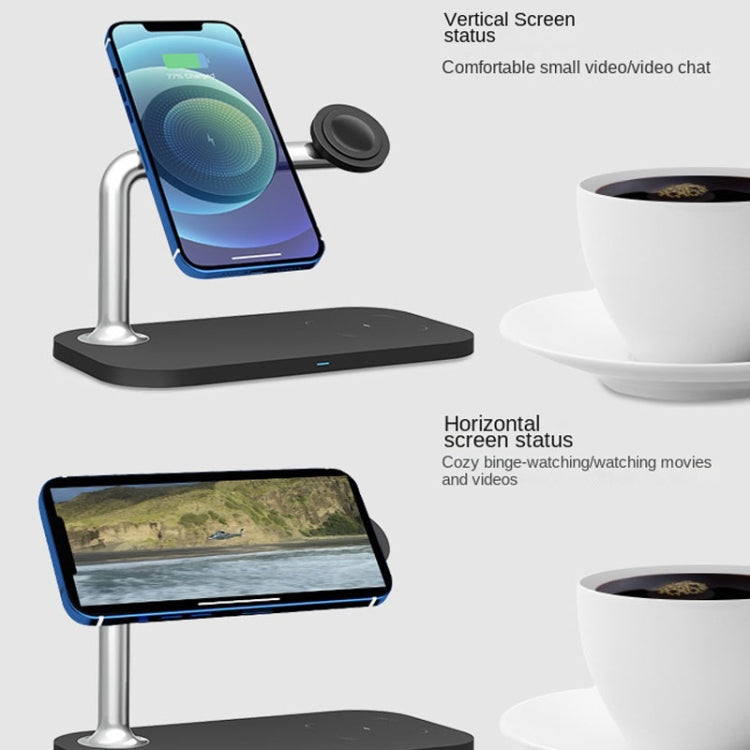 3 In 1 Magnetic Wireless Charger For iPhone12/13/14/15/16&iWatch&AirPods, 3 In 1 Black