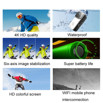 Thumb Action Camera 4K HD Anti-shake WiFi Camera, (White), (Black)