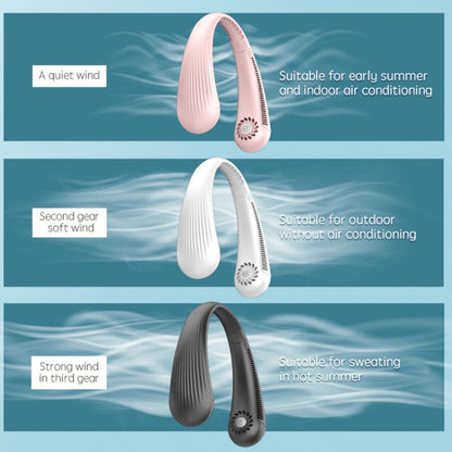 Ventilateur de Cou Suspendu Paresseux Sans Lame Silencieux,Modèle:, T36 Noir 3000 mAh, A306 Quatre cœurs 4000 mAh Rose
