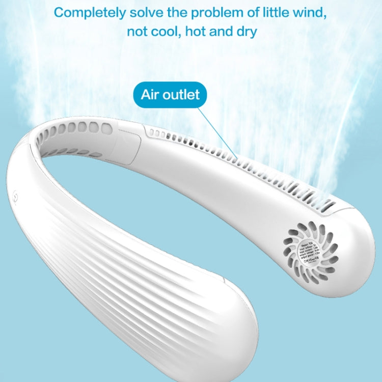 Ventilateur de Cou Suspendu Paresseux Sans Lame Silencieux,Modèle:, T36 Noir 3000 mAh, A306 Quatre cœurs 4000 mAh Rose