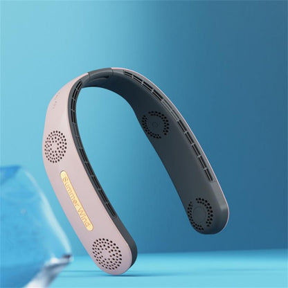 Ventilateur de Cou Suspendu Paresseux Sans Lame Silencieux,Modèle:, T36 Noir 3000 mAh, A306 Quatre cœurs 4000 mAh Rose