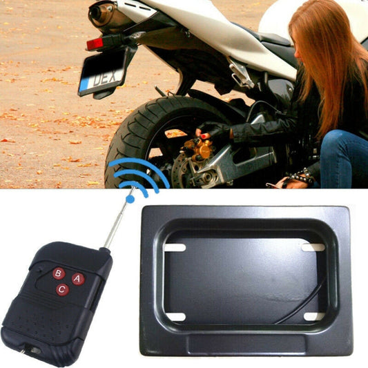 Cache-plaque d'immatriculation à enrouleur pour moto US, Support de plaque d'immatriculation à enrouleur