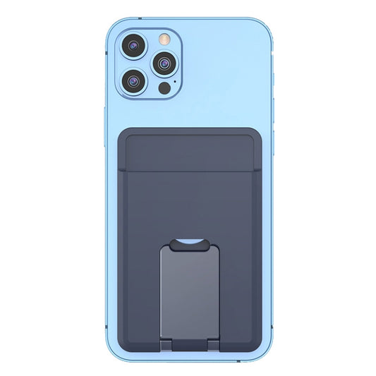 CY133H Silicone Magnetic Phone Holder with Card Holder Function, Magnetic(Dark Blue), Magnetic(Light Blue), Magnetic(Green), Magnetic(Black)