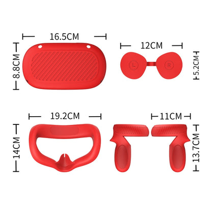VR Glasses Lens Shell Handle Protective Case For Oculus Quest 2, White, Red, Green