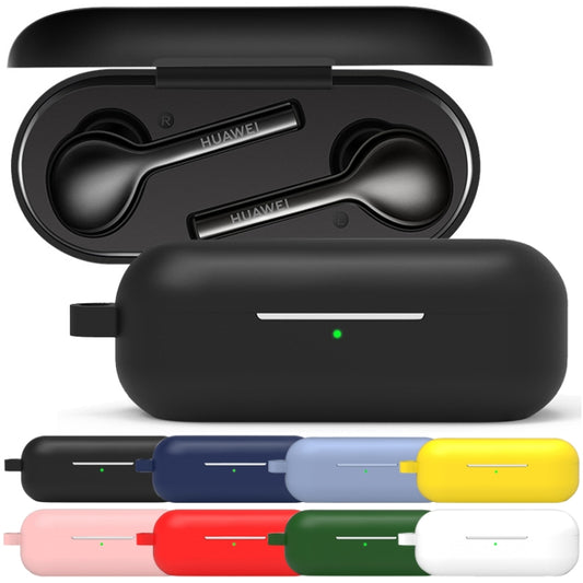 2 fundas de silicona para auriculares Bluetooth Huawei FreeBuds Enjoy Edition (rosa, azul mediodía, gris, amarillo, negro, rojo, verde y blanco)