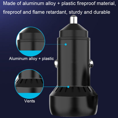 IBD352 Aluminum Alloy Dual Interface Car Charger, Spec:, PD30W+PD30W, Double QC3.0 36W, QC3.0 18W+PD 3.0 20W, Qc3.0 18W+PD 3.0 30W, QC3.0 30W+PD 3.0 30W