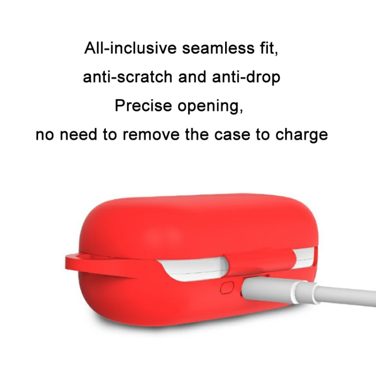 Bluetooth Earphone Silicone Protective Case for Huawei Honor FlyPods 3, Red, Yellow, Pink, Noon Blue, Black, White, Matcha Green, Mint Green, Grass Green, Gray Blue