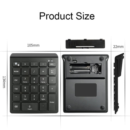 BT302 28 Keys Laptop Mini Wireless Keyboard, Spec:, Bluetooth (Black), Bluetooth (Gray)