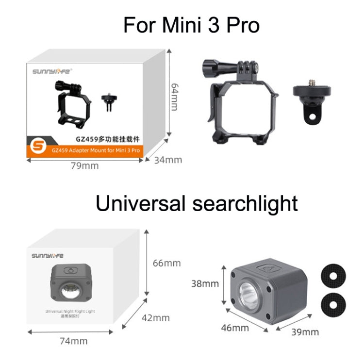 Sunnylife MM3-GZ459 For DJI Mini 3 Pro GoPro10 Action Camera Mount, Hanging Load