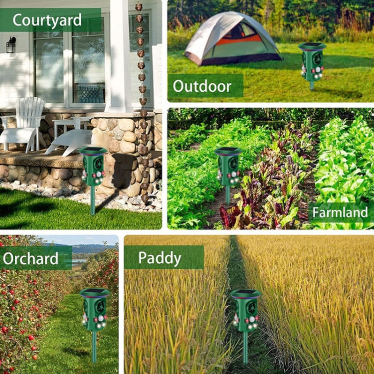 RC-543 Solar Energy 360 Degree Omnidirectional Ultrasonic Bird Repeller Animal Repeller