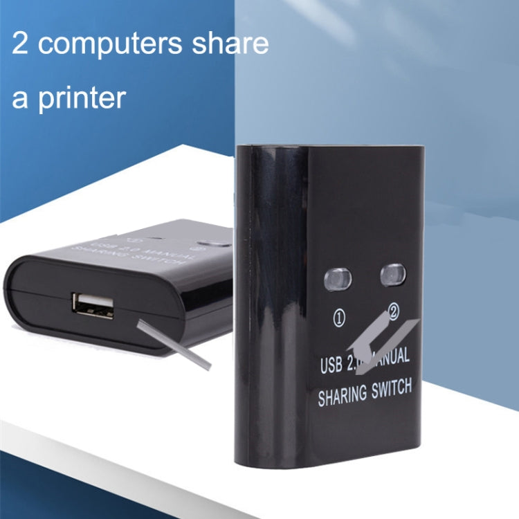 SW68 2 In 1 Switcher USB Manual Print Sharer, Color: Black, Black, Silver