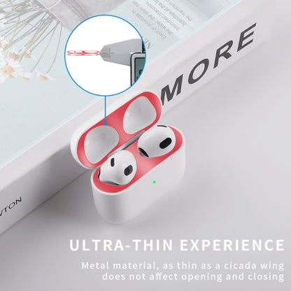 2 PCS Headphone Inner Cover Sticker Dustproof Protective Film For Airpods 3, Black, Gold, Silver, Rose Gold, Red, Green, Blue, Purple