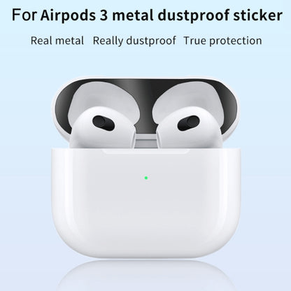 2 PCS Headphone Inner Cover Sticker Dustproof Protective Film For Airpods 3, Black, Gold, Silver, Rose Gold, Red, Green, Blue, Purple