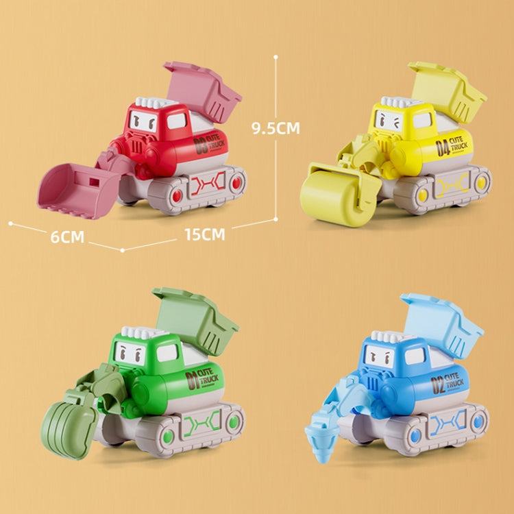 3 PCS 7799 Voiture Jouet pour Enfant, Pression Avant à Inertie, Motif Dessin Animé, Rouge, Bleu, Vert, Jaune