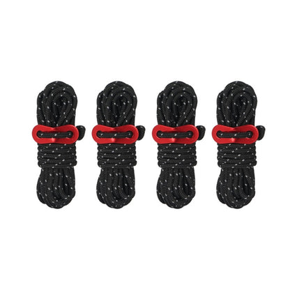 CLS Outdoor Camp Reflective Wind-Proof Camping Support Rod, 4 PCS / Set Yellow, 4 PCS / Set Red, 4 PCS / Set Black, 4 PCS / Set Army Green, 4 PCS / Set White Non-reflective