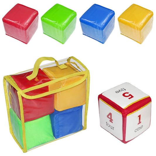 4 PIÈCES / Ensemble de dés portables jouets sac de rangement jouet éducatif d'éveil, 4 PIÈCES / Ensemble