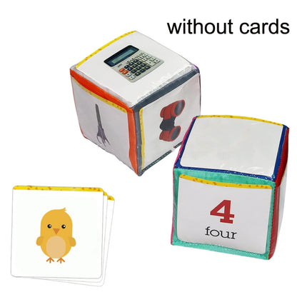 2 PCS / Lot Jouets pédagogiques en dés avec cartes à insérer et pochette transparente, 2 PCS / Lot
