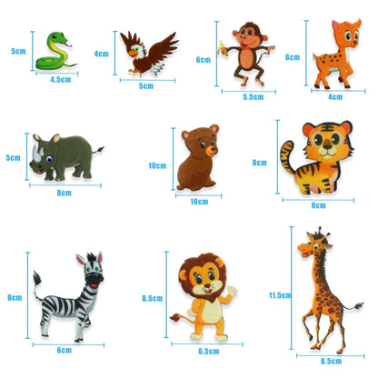 Storytelling Forest Animal Felt Sheet Early Education Enlightenment Awareness Teaching Aids, 25PCS
