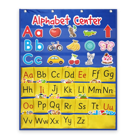 Alphabet Card Early Teaching Hanging Bag Letter Pocket, Carte alphabétique