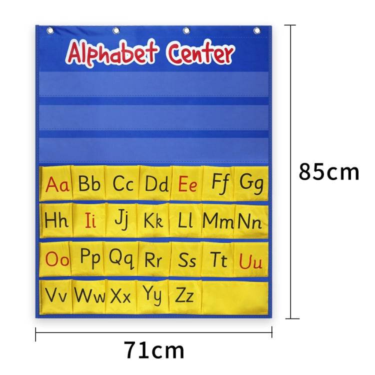 Alphabet Card Early Teaching Hanging Bag Letter Pocket, Carte alphabétique