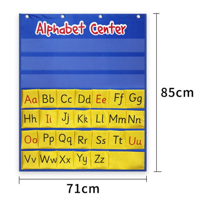 Alphabet Card Early Teaching Hanging Bag Letter Pocket, Carte alphabétique