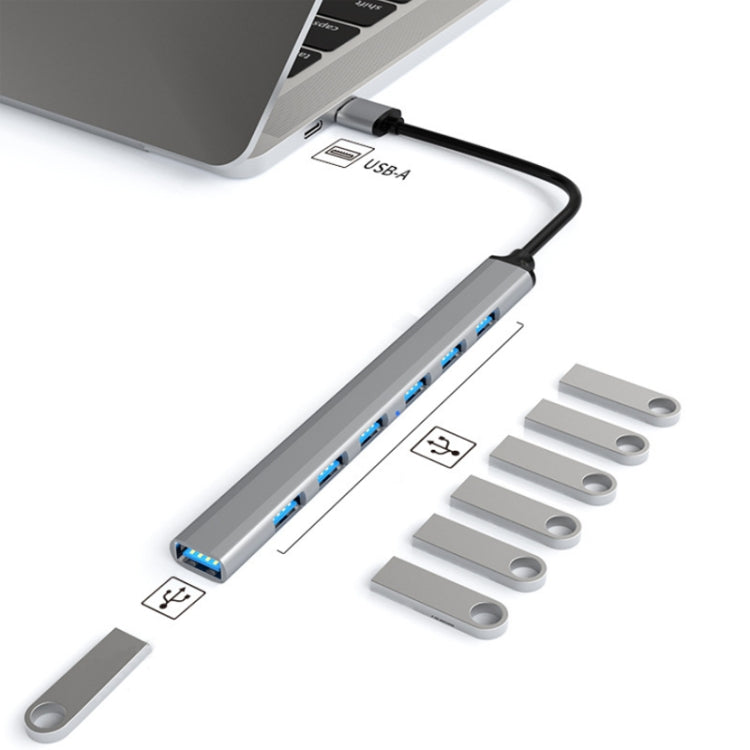 7 in 1 USB3.0 Docking Station Laptop Multifunctional HUB, USB Interface, Type-C Interface