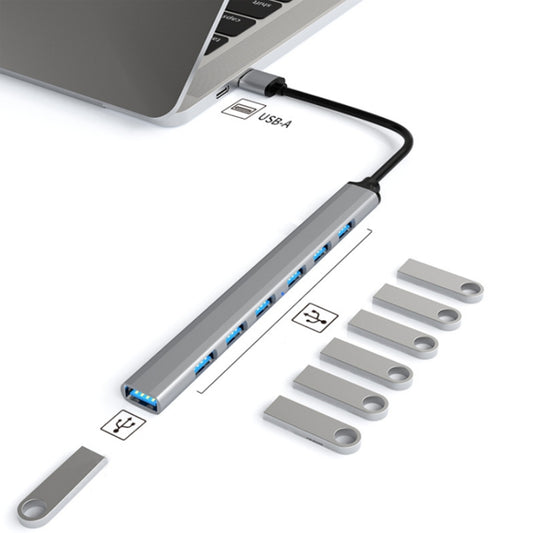 Station d'accueil USB3.0 7 en 1, HUB multifonction pour ordinateur portable, interface USB, interface Type-C