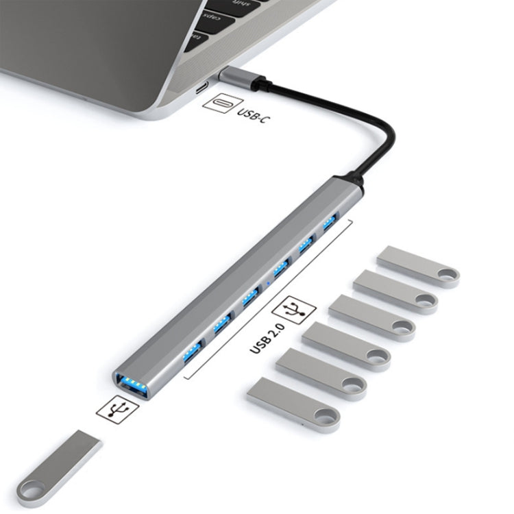 7 in 1 USB3.0 Docking Station Laptop Multifunctional HUB, USB Interface, Type-C Interface