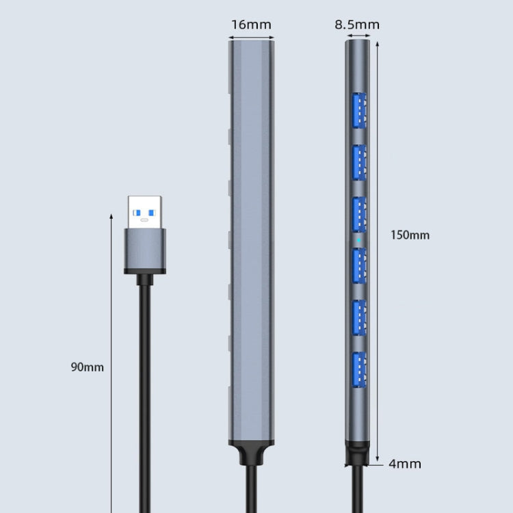 7 in 1 USB3.0 Docking Station Laptop Multifunctional HUB, USB Interface, Type-C Interface