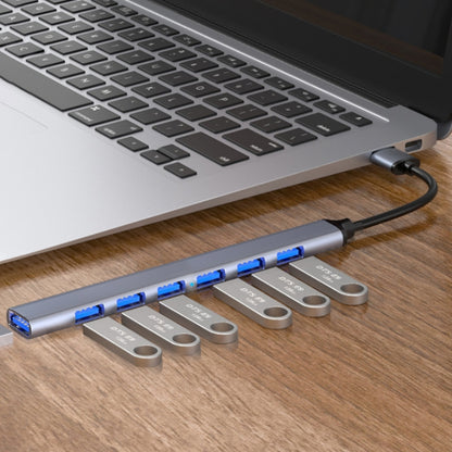 7 in 1 USB3.0 Docking Station Laptop Multifunctional HUB, USB Interface, Type-C Interface