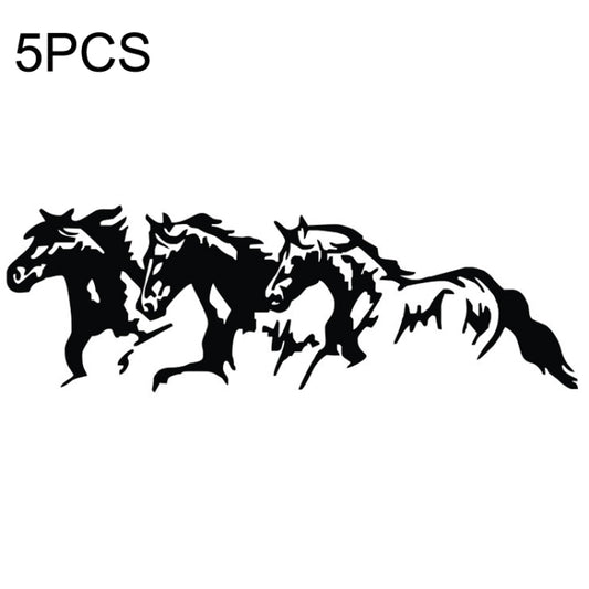 5PCS FGM-002 Carving Reflective Stickers Galloping Horse Car Body Sticker, Galloping Horse