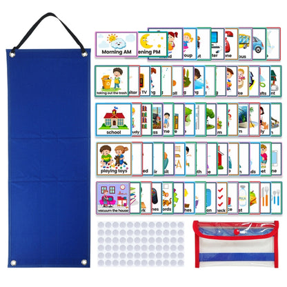 Calendrier Visuel pour Enfants, Organisateur Quotidien Mural, Planificateur de Travail Journalier, Éducation Précoce