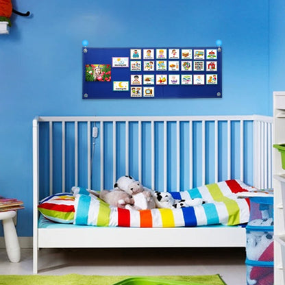 Calendrier Visuel pour Enfants, Organisateur Quotidien Mural, Planificateur de Travail Journalier, Éducation Précoce