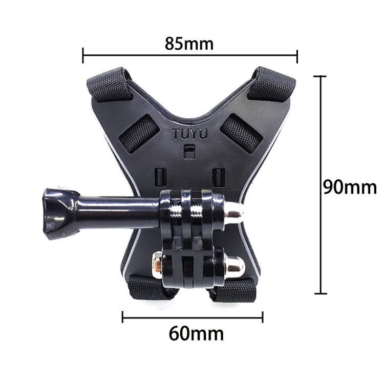TUYU Support de fixation pour téléphone portable et caméra d'action de menton de casque de moto, support noir, support bleu, support noir + pince de téléphone portable, support bleu + pince de téléphone portable