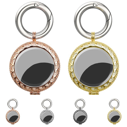 Anti-Lost Plating Keychain Locator Tracker Protective Cover For Airtag, Black Gold, White Gold, Rose Gold, Gold