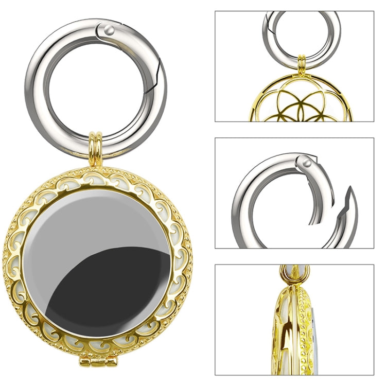 Anti-Lost Plating Keychain Locator Tracker Protective Cover For Airtag, Black Gold, White Gold, Rose Gold, Gold
