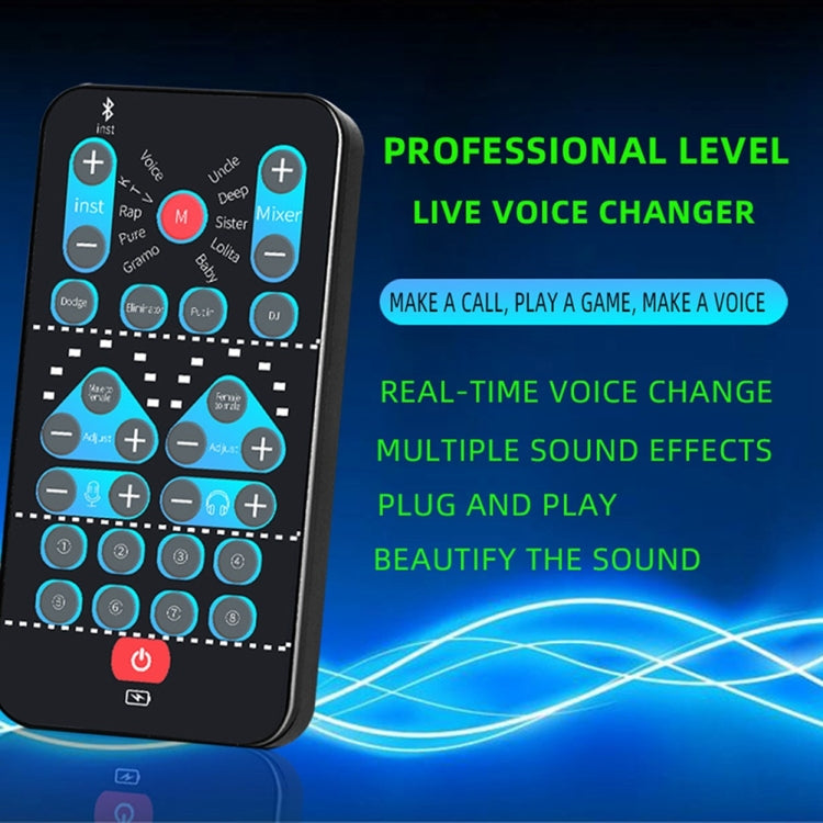 M10  Mobile Computer Sound Card Mini Voice Changer K Song Recording Bluetooth Voice Changer, M10