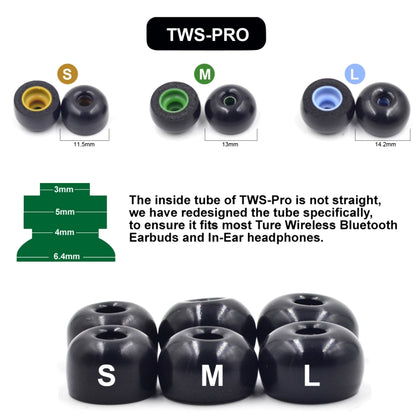 6 PCS Memory Foam Earplugs For TWS Jabra Elite 65T Sony WF-1000XM3 Real Wireless Headset, Large, Medium, Small