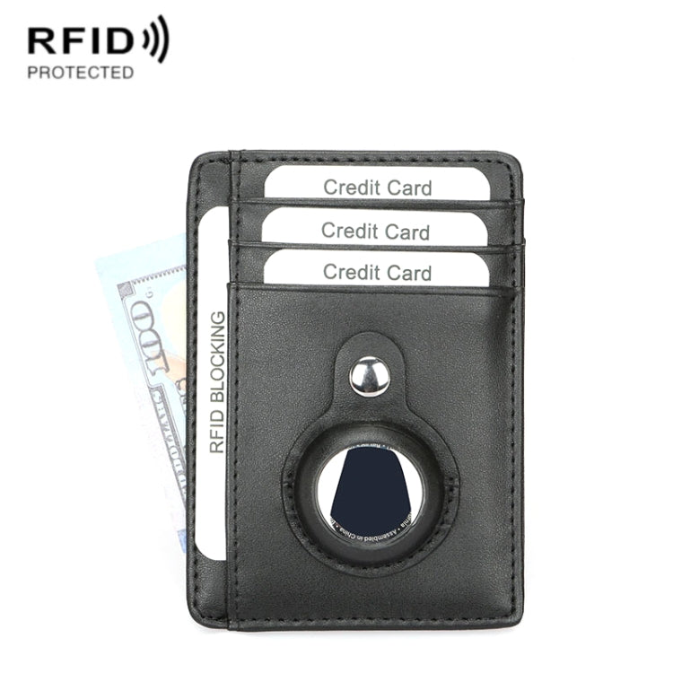 TQ-319 Anti-Theft Anti-Lost Tracker Leather Card Holder For AirTag, Style:, Carbon Fiber (Black), Carbon Fiber (Gray), Carbon Fiber (Blue), Carbon Fiber (Brown), Flat Pattern (Black), Flat Pattern (Red), Flat Pattern (Gray), Flat Pattern (Brown)       ...