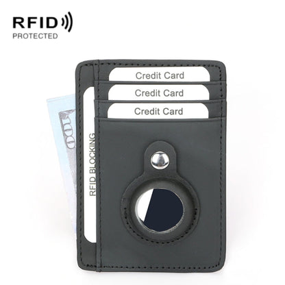 TQ-319 Anti-Theft Anti-Lost Tracker Leather Card Holder For AirTag, Style:, Carbon Fiber (Black), Carbon Fiber (Gray), Carbon Fiber (Blue), Carbon Fiber (Brown), Flat Pattern (Black), Flat Pattern (Red), Flat Pattern (Gray), Flat Pattern (Brown)       ...