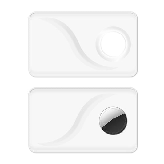FY-2022 Locator Protective Case Card Type Anti-Lost Case Wallet for Apple AirTag, Card Type White, Card Type Grey, Card Type Black