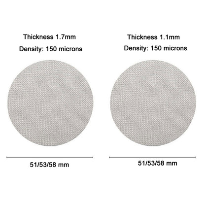 Stainless Steel Sintered Sheet Coffee Splash Filter, Size: 58mm x 1.7mm, 51mm x 1.7mm, 51mm x 1mm, 53mm x 1.7mm, 53mm x 1mm, 58mm x 1.7mm