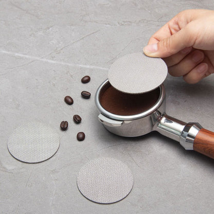 Stainless Steel Sintered Sheet Coffee Splash Filter, Size: 58mm x 1.7mm, 51mm x 1.7mm, 51mm x 1mm, 53mm x 1.7mm, 53mm x 1mm, 58mm x 1.7mm
