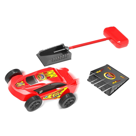 Catapulte à pédales Lanceur de voiture aérodynamique, course compétitive en extérieur parent-enfant, rouge, voiture rouge + bleue, bleu, voiture bleue + rouge