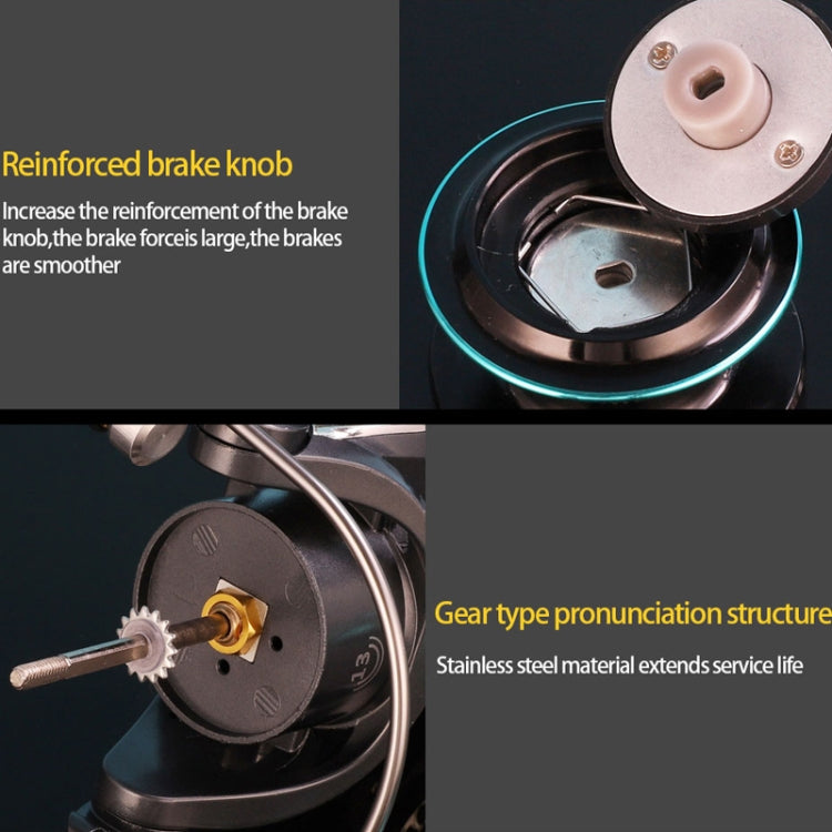 Metal Spinning Wheel CNC Rocker Throwing Rod Fish Wheel, Style:, DK1000 (EVA Grip), DK2000 (EVA Grip), DK3000 (EVA Grip), DK4000 (EVA Grip), DK5000 (EVA Grip), DK6000 (EVA Grip), DK7000 (EVA Grip), DK II1000 (Metal Ball Grip), DK II 2000 (Metal Ball Gr...
