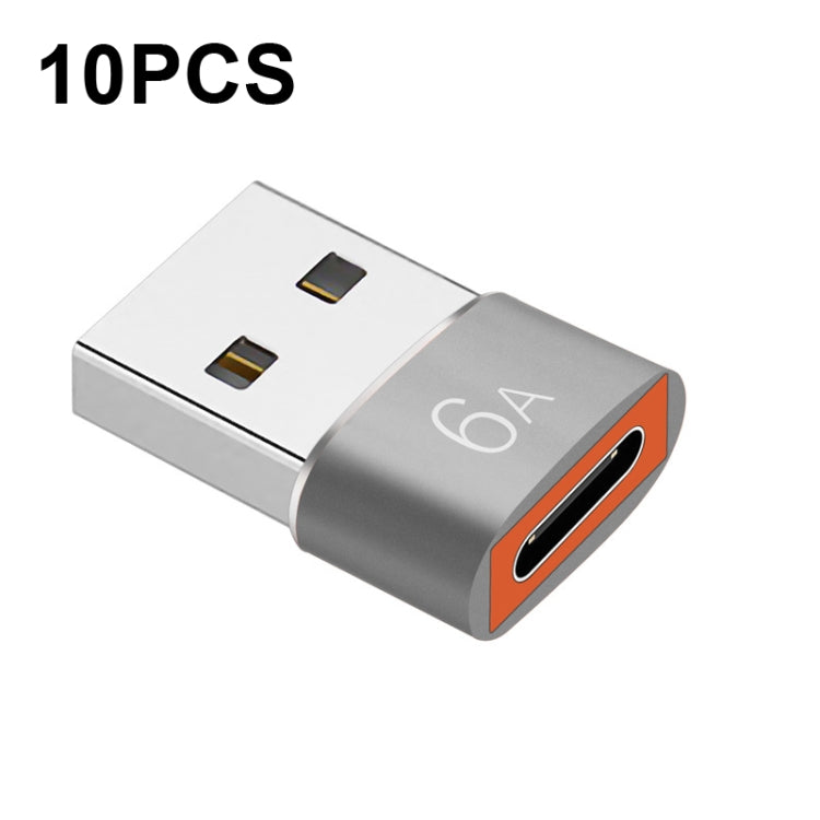 Adaptateur USB 3.0 Type-C HOWJIM HJ003, 10 pièces, charge et transfert de données, argent, noir, rouge