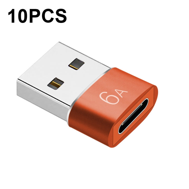 Adaptateur USB 3.0 Type-C HOWJIM HJ003, 10 pièces, charge et transfert de données, argent, noir, rouge