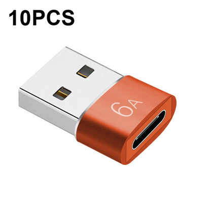 Adaptateur USB 3.0 Type-C HOWJIM HJ003, 10 pièces, charge et transfert de données, argent, noir, rouge
