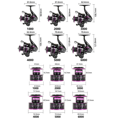 Metal Spinning Wheel Long-range Fish Wire Wheel, Style:, KD1000 (EVA Grip), KD2000 (EVA Grip), KD3000 (EVA Grip), KD4000 (EVA Grip), KD5000 (EVA Grip), KD6000 (EVA Grip), KD PRO1000 (Metal Ball Grip), KD PRO2000 (Metal Ball Grip)                       ...